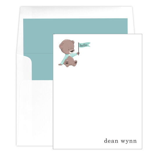 Hello Bear Flat Note Cards